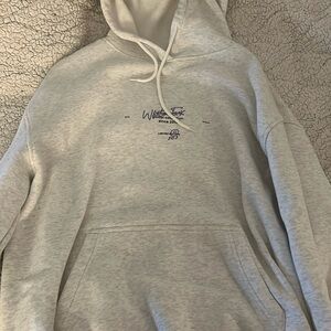 white fox large graphic hoodie